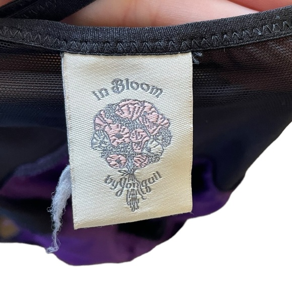 In Bloom Y2K Purple Black Goth Witchy Romantic Lace Lingerie Mini Slip Dress - Picture 6 of 7